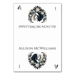 Land Hochzeitspferde in der Liebe - Geflügel Tischnummer