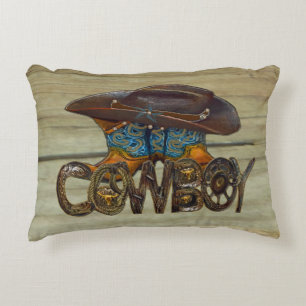 Land-Holz-Cowboy Dekokissen