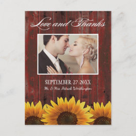 Land Holz Rustikale Sonnenblumen Danke Karten