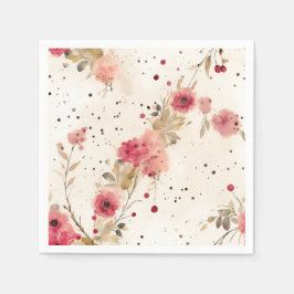 Land Hütte Blumenpapier Napkins Serviette