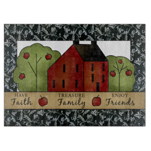 Land Inspiration Glas Schneidebrett