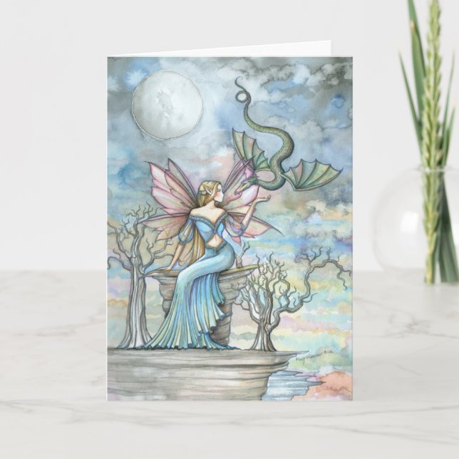 Land jenseits der Fairy Dragon Grußkarte Karte (Vorderseite)