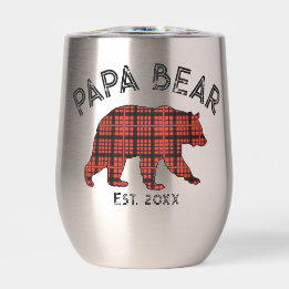 Land Kariert Papa Bär Vater Jahr Gegründet