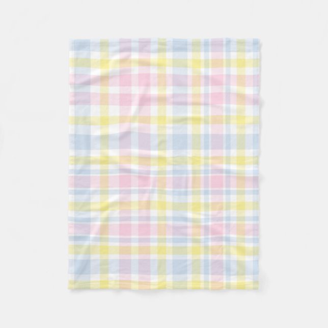 Land-karierter Pastellbaby-Duschen-Mama-Säugling Fleecedecke (Vorderseite)