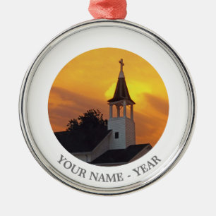 Land-Kirche Ornament Aus Metall