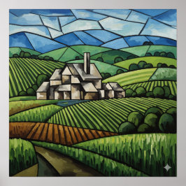 Land Kubismus Poster