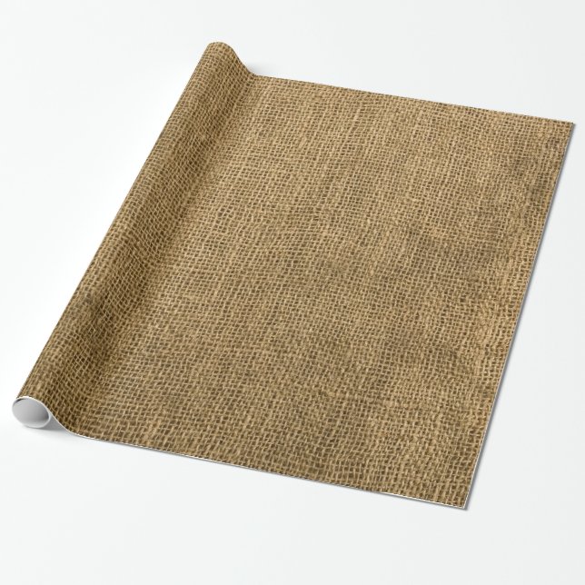 Land-Leinwand-rustikales Gewebe-Druck-Packpapier Geschenkpapier (Ungerollt)