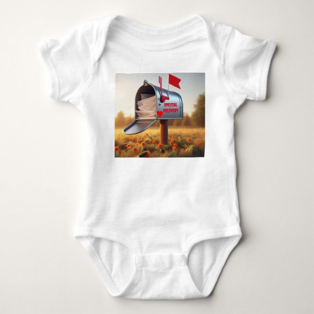 Land Mailbox Spezielle Lieferung Baby Bodysuit Baby Strampler (Vorderseite)