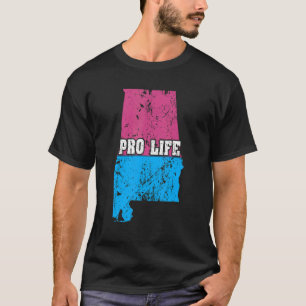 Land Map Us Staat Alabama Abortion Flag Wählen Sie T-Shirt