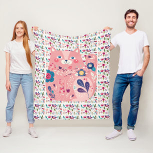 Land-Miezekatze Fleecedecke