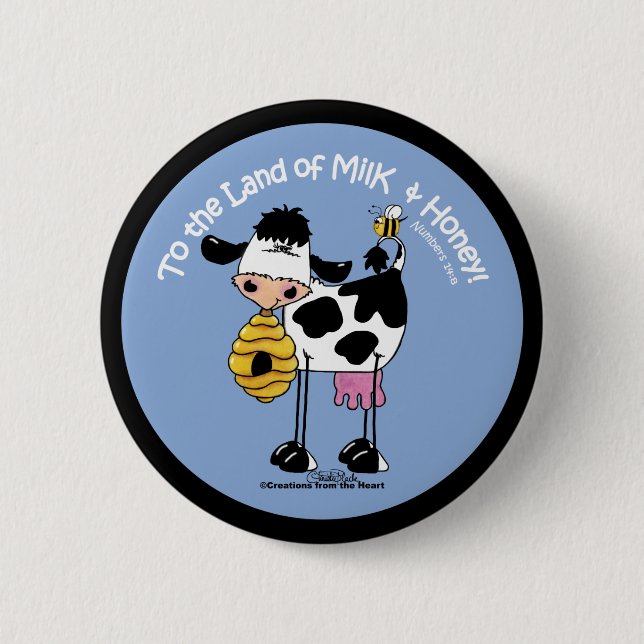 Land Milch und Honig Button (Vorderseite)