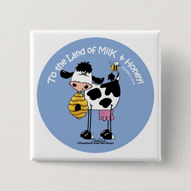 Land Milch und Honig Button (Vorderseite)
