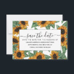 Land Niedlich Gelbe Sonnenblumen Wasserfarben Must Save The Date<br><div class="desc">Dieses elegante, künstlerische und niedliche Blumenmuster eignet sich perfekt für die Sommer- oder Frühjahrszeit. Die hellgelben, gelb gestrichenen Farn-Sonnenblumen in Braun und Schwarz in Aquarellfarben auf einem einfachen, weißen Hintergrund. Es ist ein Land, modern, süß, einzigartig, trendig und originell. Stilisieren Sie mit handgemalten Drucken des Künstlers La Femme, Rachel Matheney....</div>