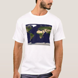 Land-Oberfläche, seichtes Wasser und schattiertes T-Shirt