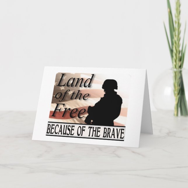 Land of the Free Because of the Brave Karte (Vorderseite)