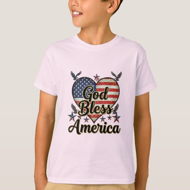 Land of the Free, God Blessed T-shirt design  (Vorderseite)