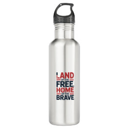 Land of the Free | Home of the Brave USA Shirt Edelstahlflasche