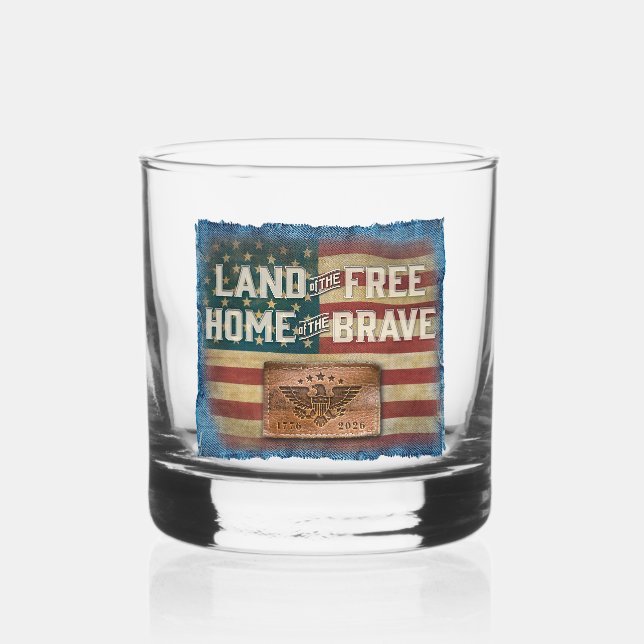 Land of the Free - Rocks Glass Whiskyglas (Vorderseite)