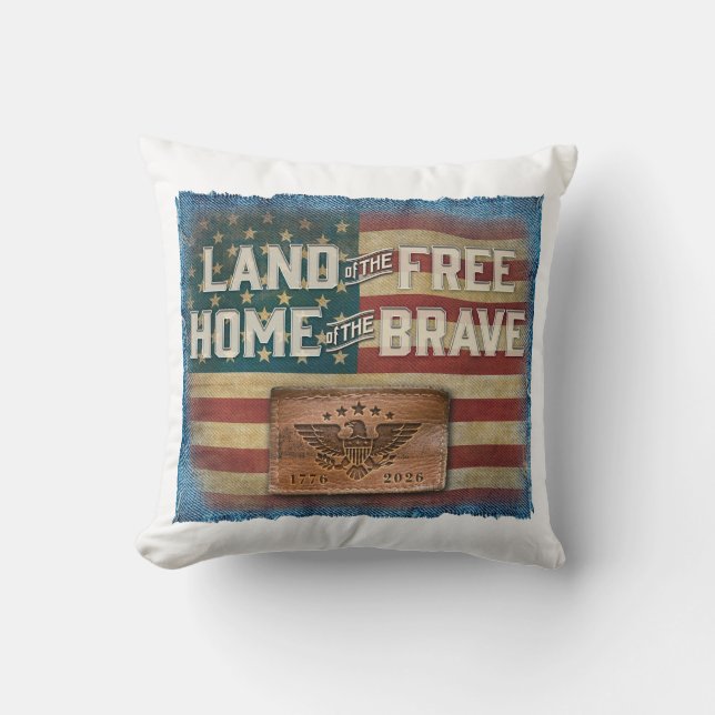 Land of the Free - Throw Pillow Kissen (Vorderseite)