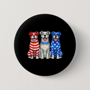 Land Of The Pitbull-Shirt Patriotischer Hund Usa-T Button