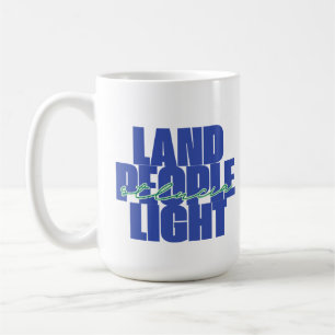 Land People Light St. Lucia Blauer und grüner Te Kaffeetasse