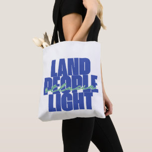 Land People Light St. Lucia Blauer und grüner Te Tasche