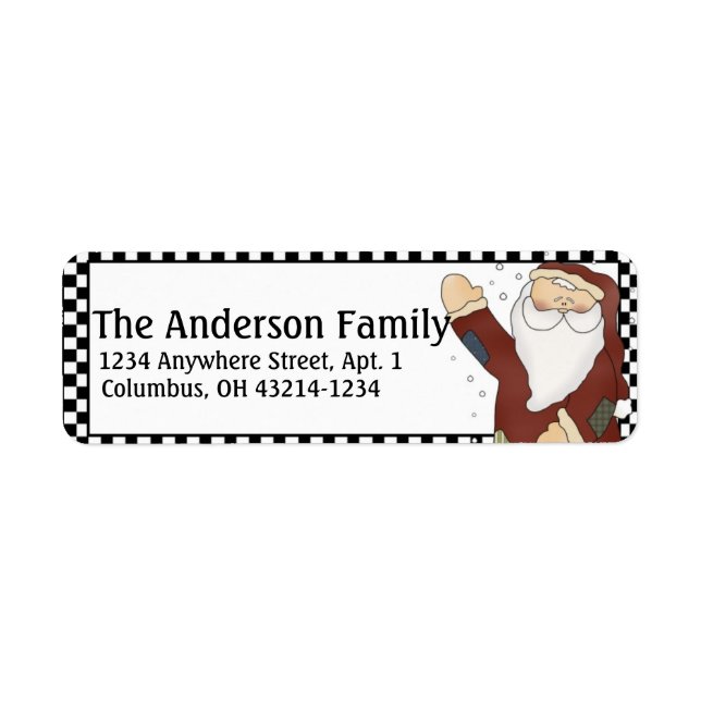 Land Primär Weihnachten Weihnachtsanschrift Labels (Vorne)