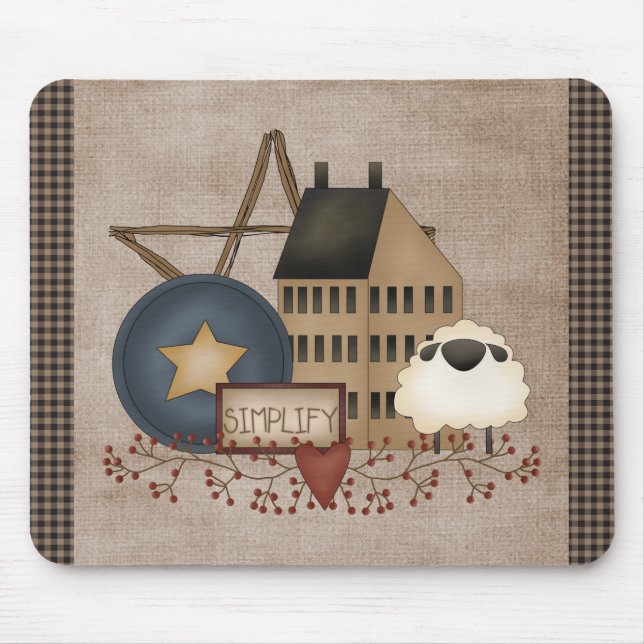 Land primitiv - Vereinfachung - Gelbe Salzbox Mousepad (Vorne)