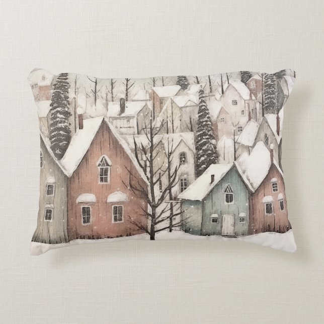 Land/Primitive Häuser ACCENT PILLOW Dekokissen (Vorderseite)