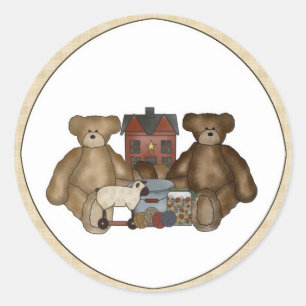 Land Primitive Teddy Bears & Toys Stickers