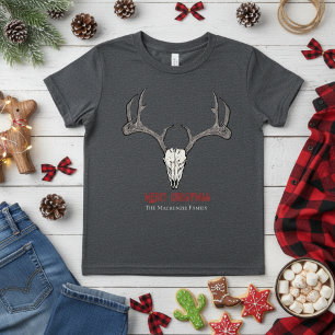 Land Rehkopf Rentier-Totenschädel Geweih Kinder Tri-Blend Shirt