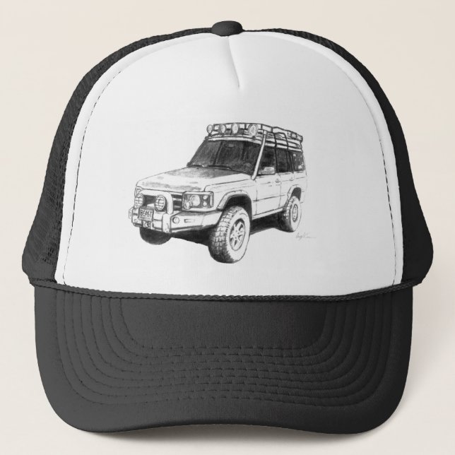 Land Rover-Fernlastfahrer-Hut-Kunst Truckerkappe (Vorderseite)
