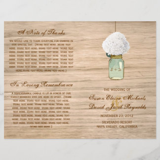 Land Rustic Mason Jar Hydrangea Programm