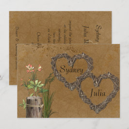 Land, Rustikal, elegante Einladung zur Hochzeit