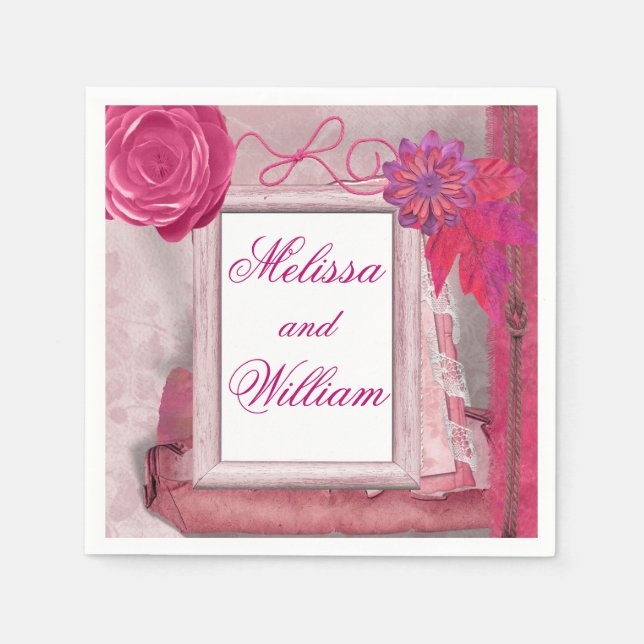 Land Rustikal Schöne Lila Serviette (Vorderseite)