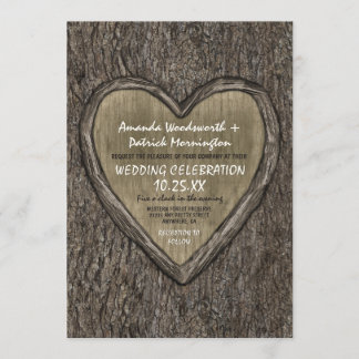 Land Rustikale Eichenbäume Einladung Hochzeit