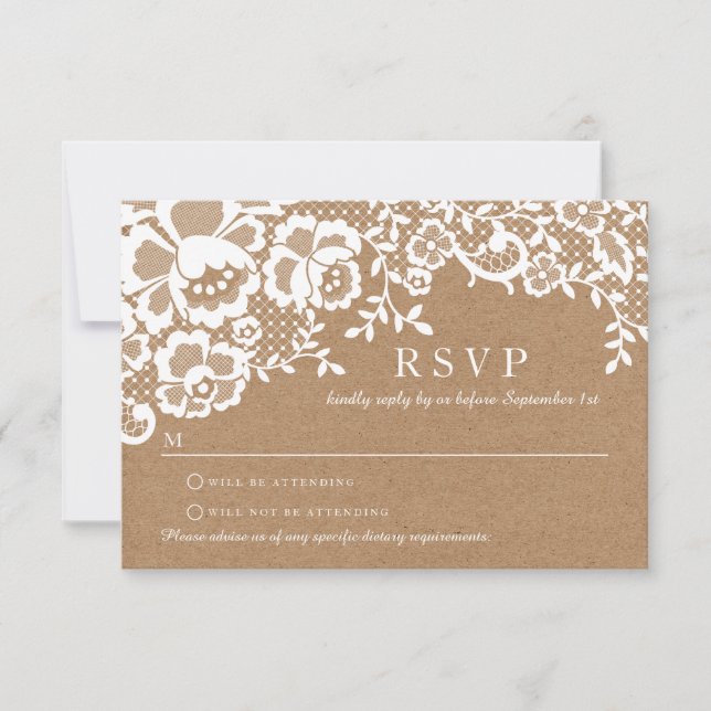 Land Rustikale Hochzeit RSVP Karte (Vorderseite)