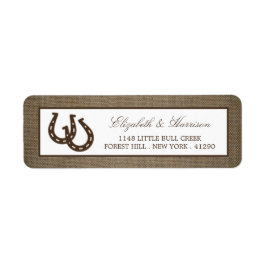 Land Rustikale Hufeisen auf Burlap-Hochzeit