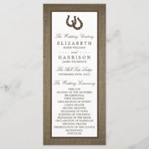 Land Rustikale Hufeisen auf Burlap-Hochzeit