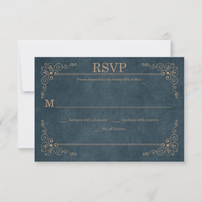 Land Rustikale Marine Tan Chalkboard UAWG | RSVP Karte (Vorderseite)