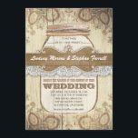 Land rustikale Mason Glas Hochzeit Einladungen<br><div class="desc">Blumenschmuck, rustikale Holzmason Glas Hochzeitseinladung. Ideal für klassische Hochzeiten in der Scheune. Dieses Set ist reich an rustikalen Akzenten: ein holzgeschmückter Hintergrund mit bemalten antiken Blume, ein kleiner Zwirn, Vintage Spitze, Imitate Lederband für Braut- und Bräutigam-Namen. Alte, elegante und lustige Land Thema Hochzeit Einladung. Bitte kontaktieren Sie mich, wenn Sie...</div>