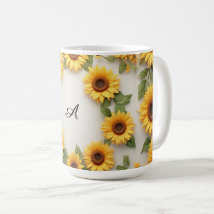 Land Sonnenblume Florales Design Kaffeetasse