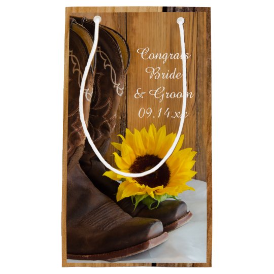 Land Sonnenblume Gluckwunsch Western Hochzeit Kleine Geschenktute Zazzle Ch