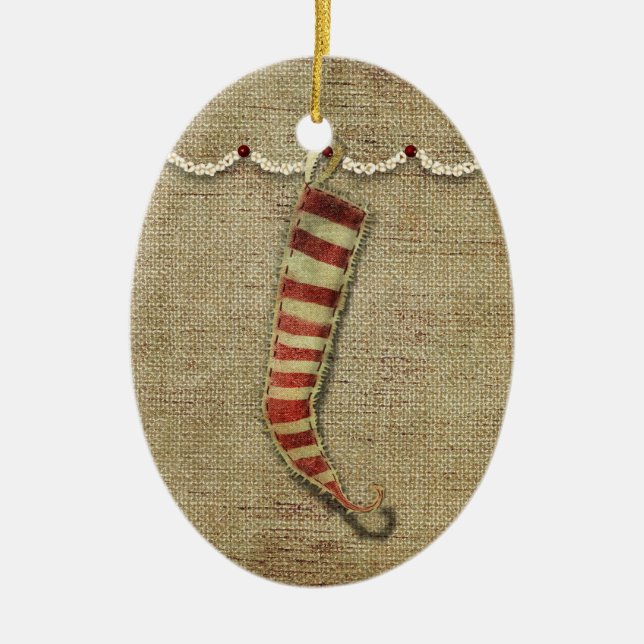 Land Stocking-Schmuck Keramikornament (Vorne)