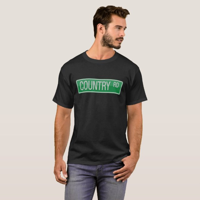 Land-Straßen-Straßenschild T-Shirt (Vorne ganz)