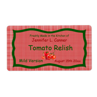 Land Sunglo Rot Kariert mit Tomaten-Lebensmittelke