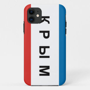 Land-Textname der Krim-Regionsflagge kyrillischer Case-Mate iPhone Hülle