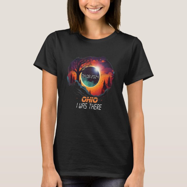 Land Total Solar Eclipse 2024 Ohio T-Shirt (Vorderseite)