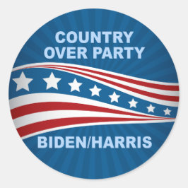 Land über Party Biden Harris Runder Aufkleber