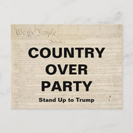 Land über Party steht Trump-Widerstand entgegen Einladungspostkarte